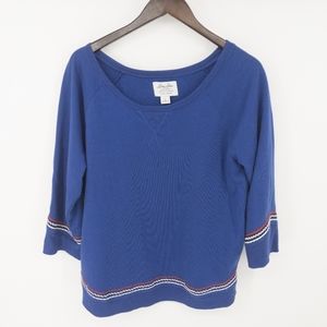 Lucky Brand Soft Knitwear Embroidered Sweatshirt